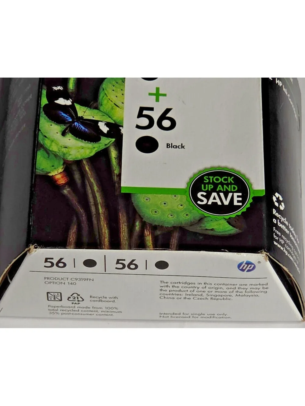 HP 56 Black Ink 2 Pack C9319FN Genuine OEM Factory Sealed Expired 2013